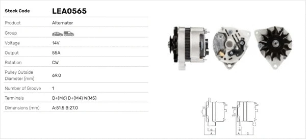 Alternateur LUSA LEA0565