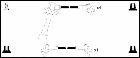Kit de câbles d'allumage LEMARK HOES643