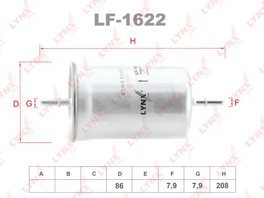 Filtre à carburant LYNXAUTO LF-1622
