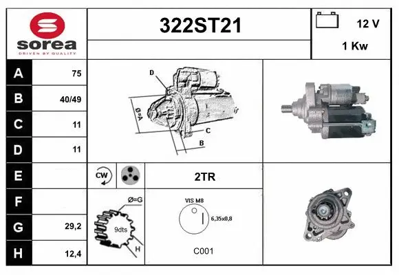Démarreur STARTCAR 322ST21