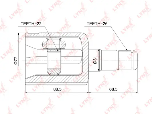 Jeu de joints, arbre de transmission LYNXAUTO CI-3761