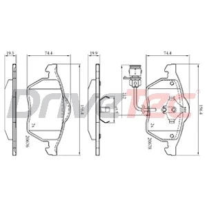 Kit de plaquettes de frein, frein à disque DriveTec DPAD784