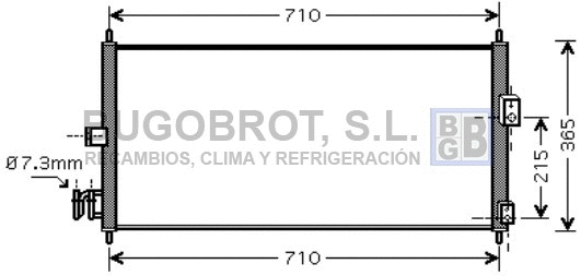 Condenseur, climatisation BUGOBROT 62-DN5205