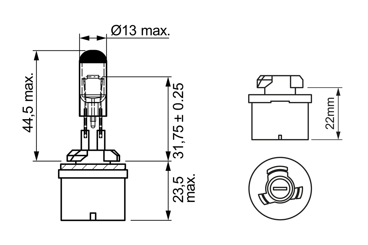 Ampoule, projecteur antibrouillard BOSCH 1 987 302 024
