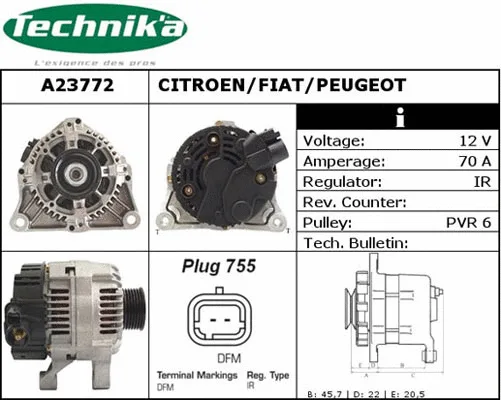 Alternateur Technika A23772