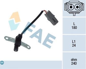 Capteur d'angle, vilebrequin FAE 79144