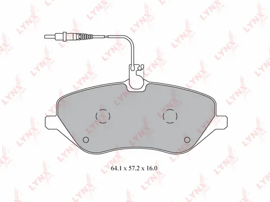 Kit de plaquettes de frein, frein à disque LYNXAUTO BD-6110