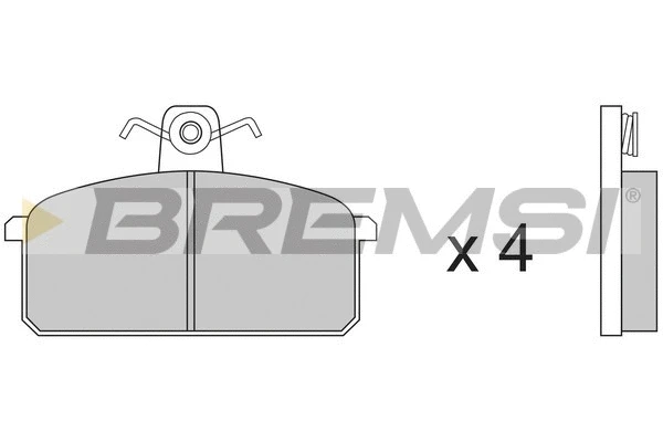 Kit de plaquettes de frein, frein à disque BREMSI BP2151