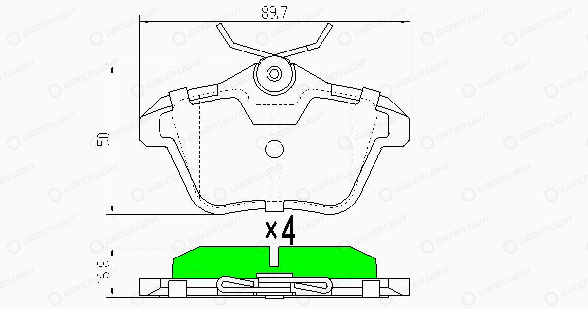 Kit de plaquettes de frein, frein à disque Automotive Adriado GLBP0158