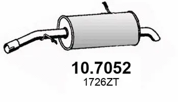 Silencieux arrière ASSO 10.7052
