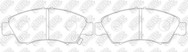 Kit de plaquettes de frein, frein à disque NiBK PN8265