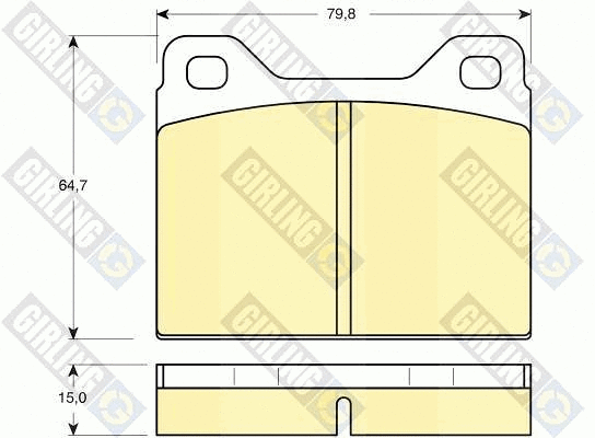 Kit de plaquettes de frein, frein à disque GIRLING 6101312