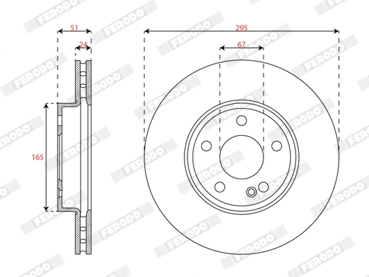 Disque de frein FERODO DDF3033C