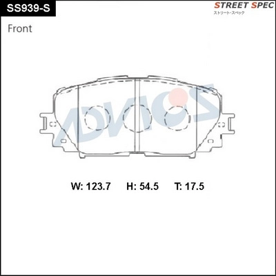 Kit de plaquettes de frein, frein à disque ADVICS SS939-S