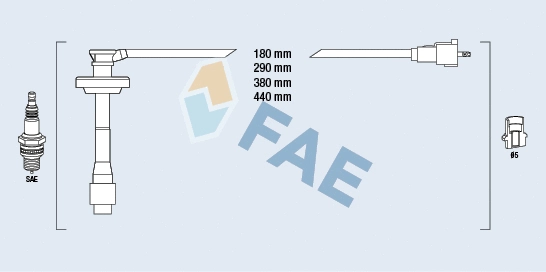 Kit de câbles d'allumage FAE 83589