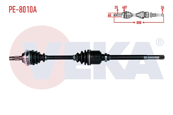 Arbre de transmission VEKA PE-8010A