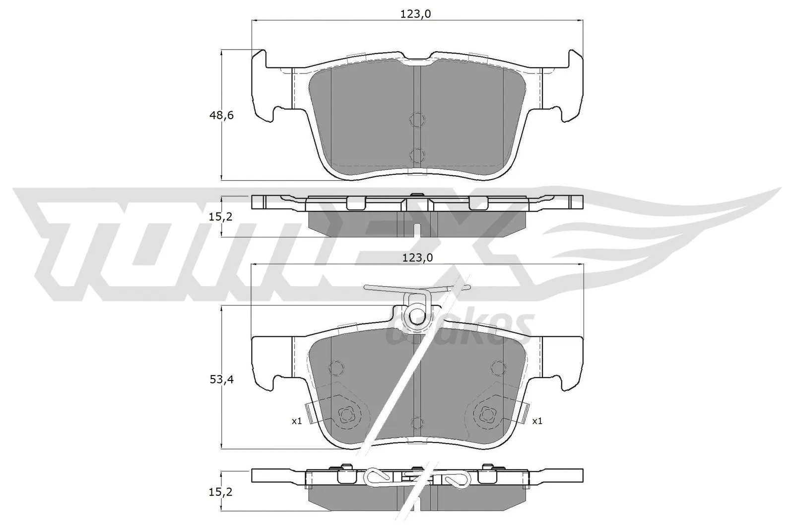 Kit de plaquettes de frein, frein à disque TOMEX Brakes TX 17-76