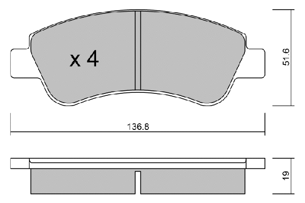 Kit de plaquettes de frein, frein à disque AISIN BPPE-1005