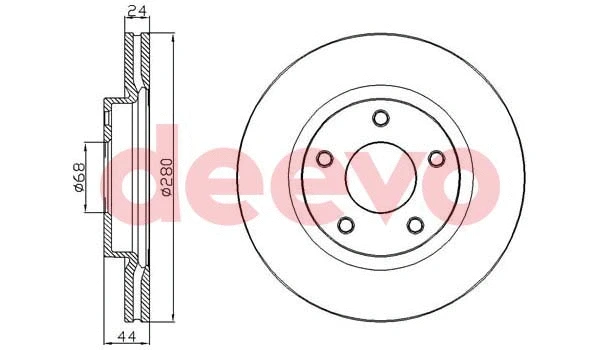 Disque de frein DEEVO BD25080