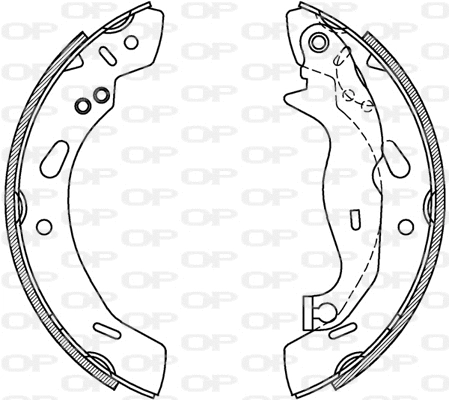Jeu de mâchoires de frein OPEN PARTS BSA2231.00