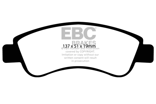 Kit de plaquettes de frein, frein à disque EBC Brakes DP21374