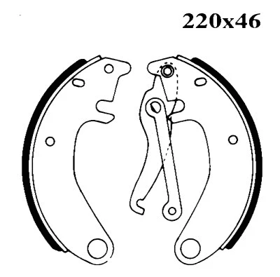 Jeu de mâchoires de frein BSF 01002