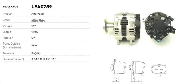 Alternateur LUSA LEA0759