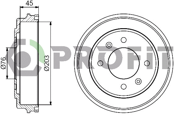 Tambour de frein PROFIT 5020-0041