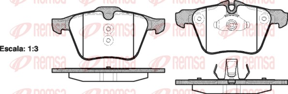 Kit de plaquettes de frein, frein à disque REMSA 1217.00
