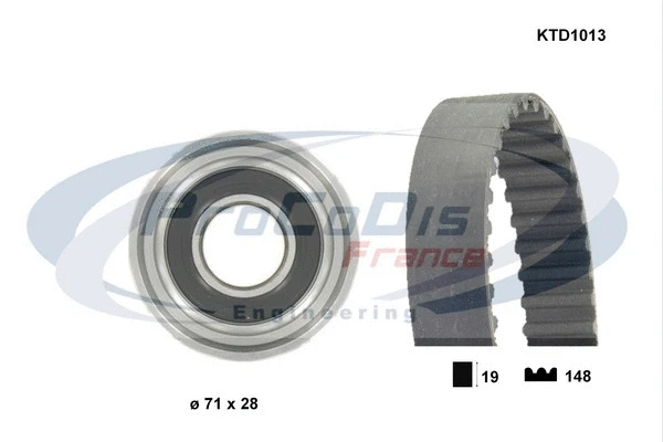 Kit de courroie crantée PROCODIS FRANCE KTD1013