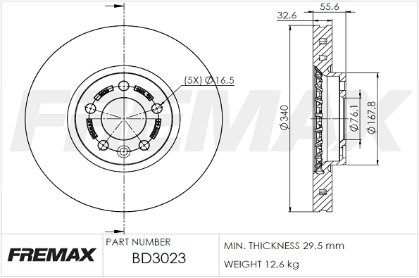 Disque de frein FREMAX BD-3023