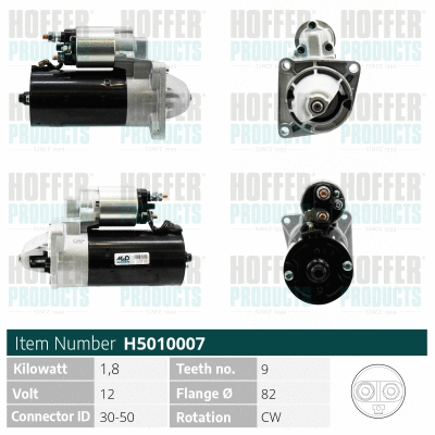 Démarreur HOFFER H5010007