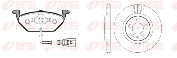 Kit de freins, frein à disques REMSA 8633.01