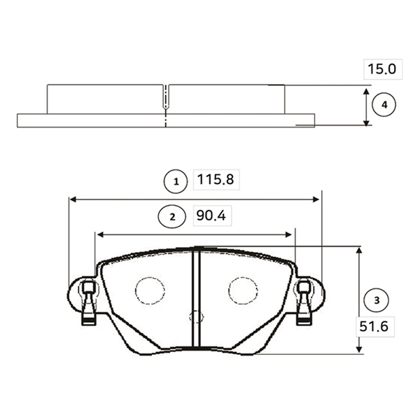 Kit de plaquettes de frein, frein à disque CTR GK0191