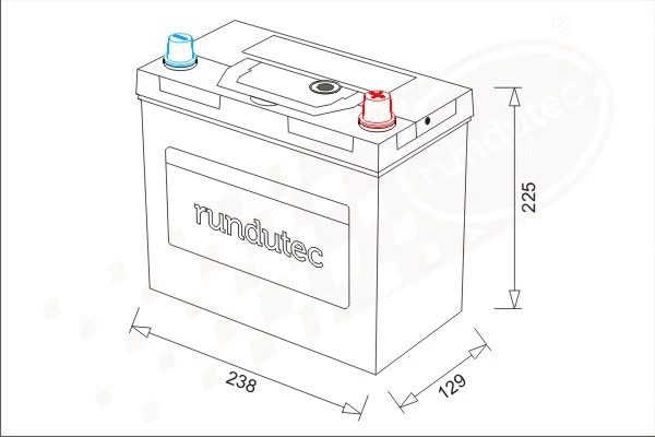 Batterie de démarrage rundutec GmbH RNU045RCJBL