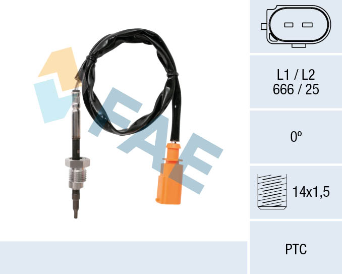 Capteur, température des gaz FAE 68014