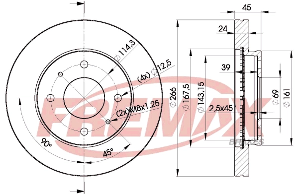 Disque de frein FREMAX BD-6080