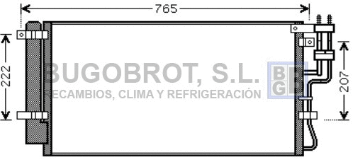 Condenseur, climatisation BUGOBROT 62-KA5110