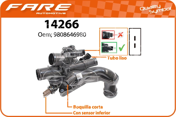 Thermostat, liquide de refroidissement FARE-CO 14266
