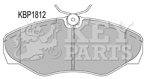 Kit de plaquettes de frein, frein à disque KEY PARTS KBP1812