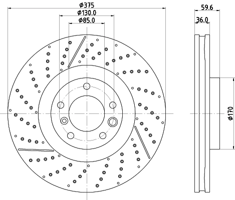 Disque de frein HELLA PAGID 8DD 355 134-542