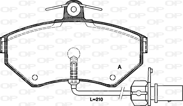 Kit de plaquettes de frein, frein à disque OPEN PARTS BPA0631.12