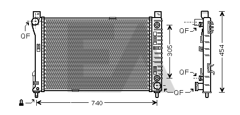Radiateur, refroidissement du moteur EACLIMA 31R50082