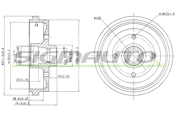 Tambour de frein SIGMAUTO DR5226