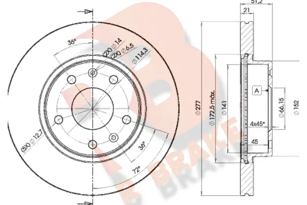 Disque de frein R BRAKE 78RBD21010