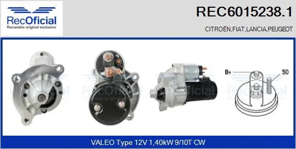 Démarreur RECOFICIAL REC6015238.1