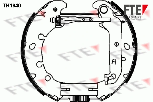 Jeu de mâchoires de frein FTE 9110013