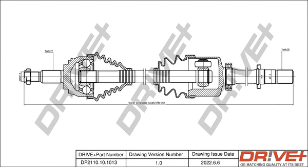 Arbre de transmission Dr!ve+ DP2110.10.1013