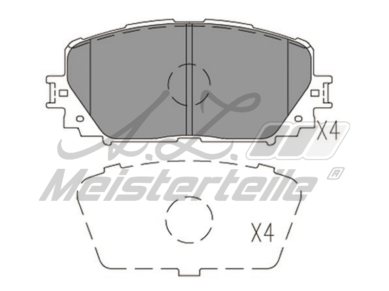 Kit de plaquettes de frein, frein à disque A.Z. Meisterteile AZMT-44-022-2307