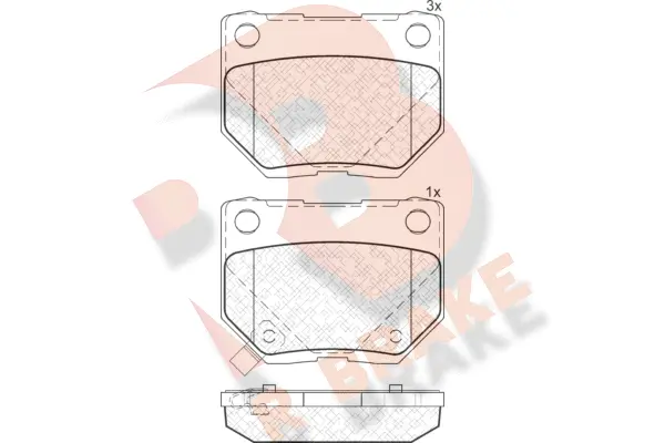 Kit de plaquettes de frein, frein à disque R BRAKE RB1749
